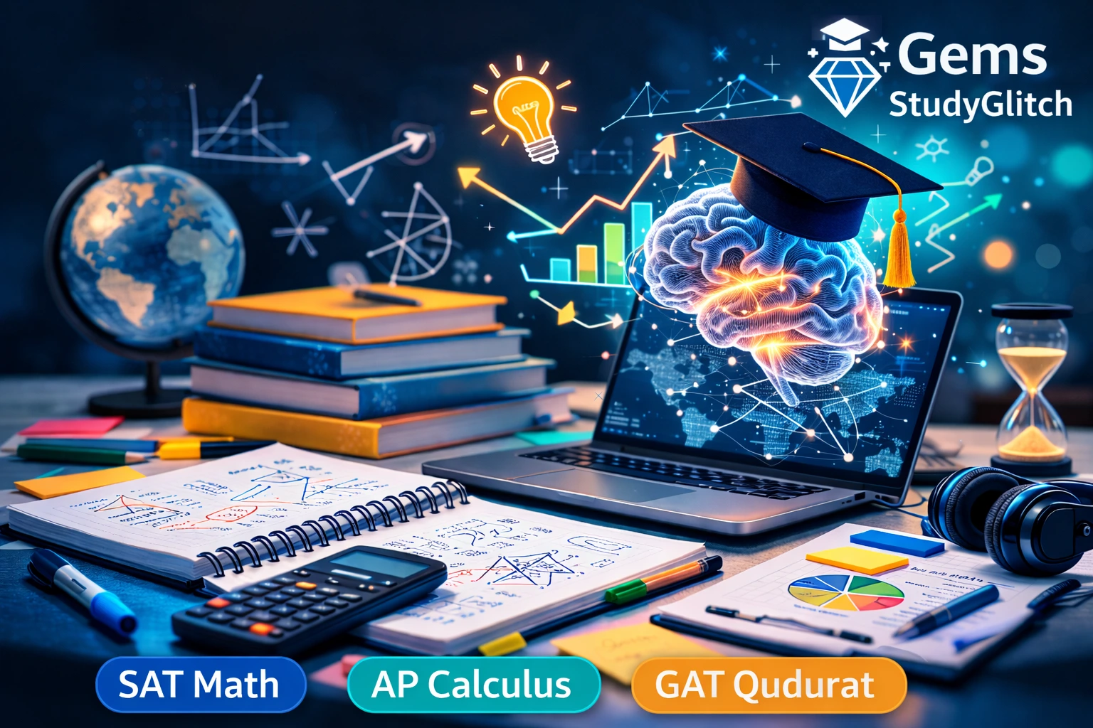 StudyGlitch Blog covering SAT Math, GAT Qudurat, and AP Calculus