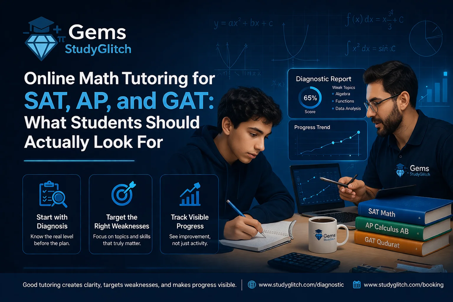 Online Math Tutoring for SAT, AP, and GAT: What Students Should Actually Look For