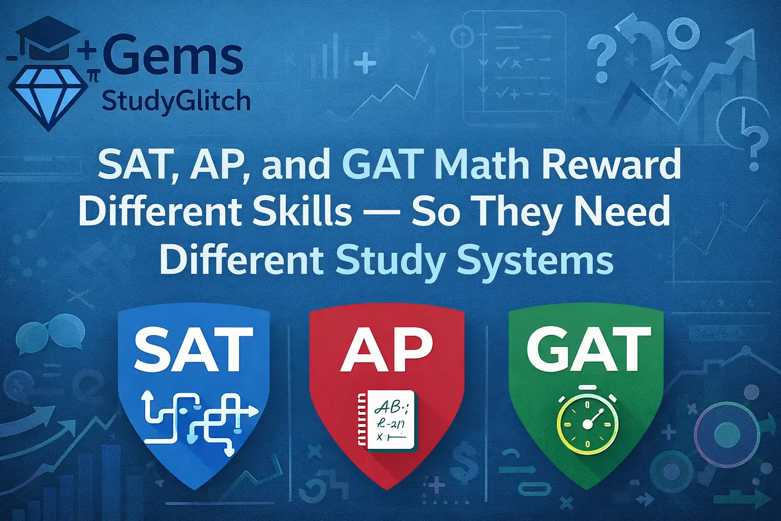 SAT, AP, and GAT Math Reward Different Skills — So They Need Different Study Systems