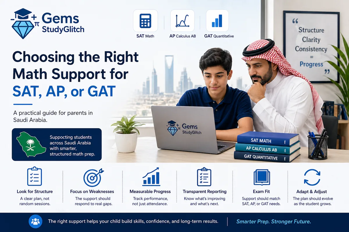 How Parents in Saudi Arabia Can Choose the Right Math Support for SAT, AP, or GAT