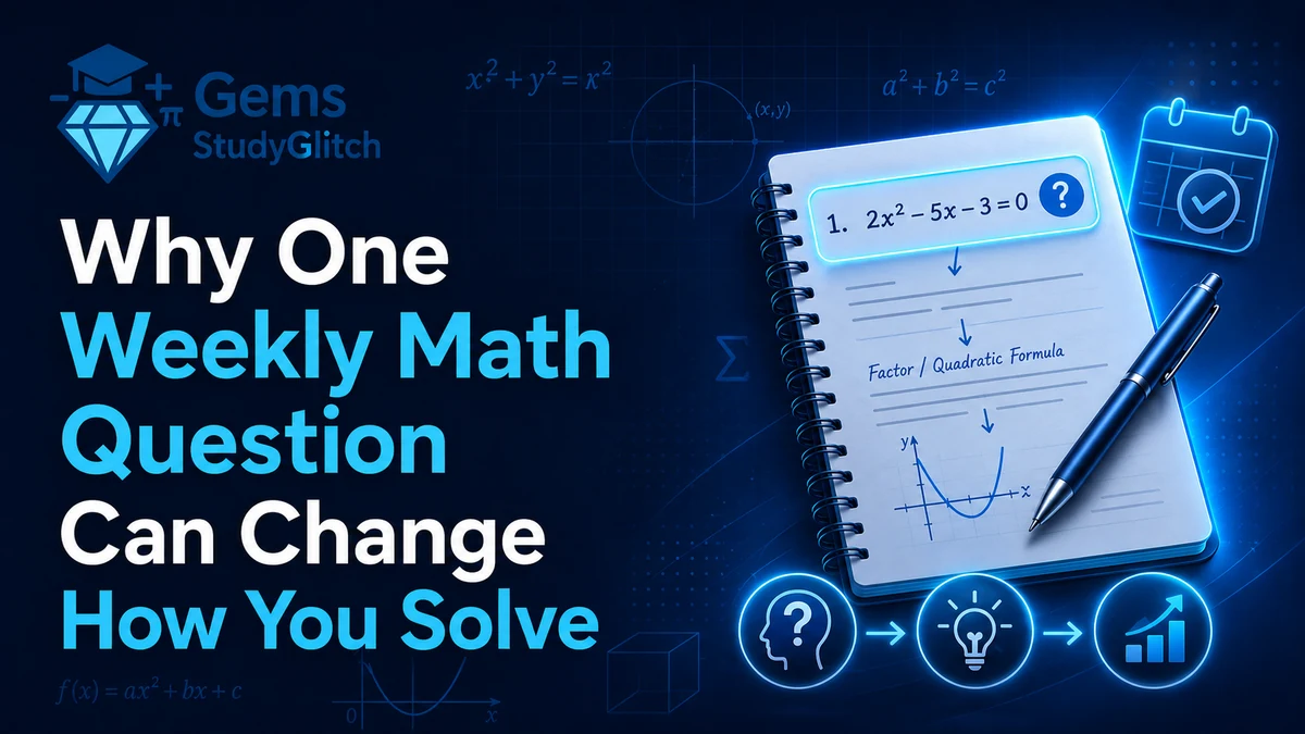 Why One Weekly Math Question Can Change How You Solve