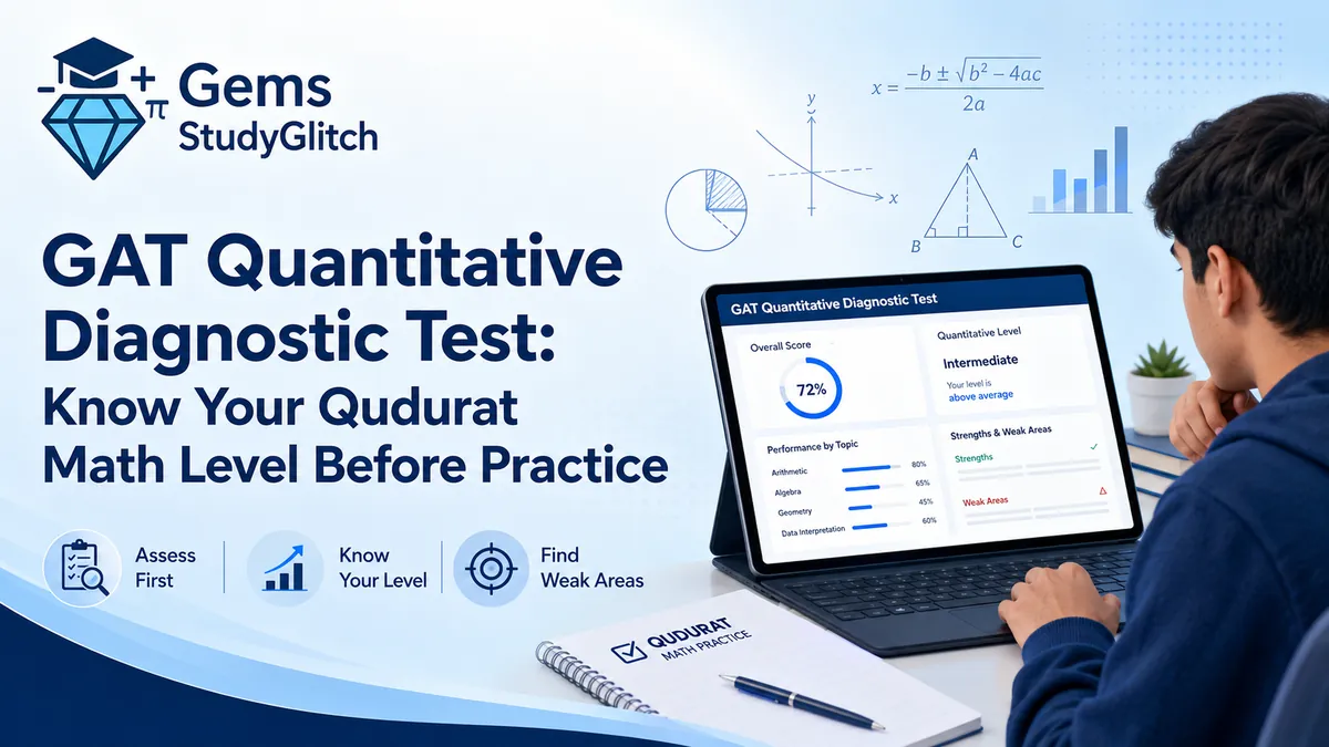 GAT Quantitative Diagnostic Test: Know Your Qudurat Math Level Before Practice