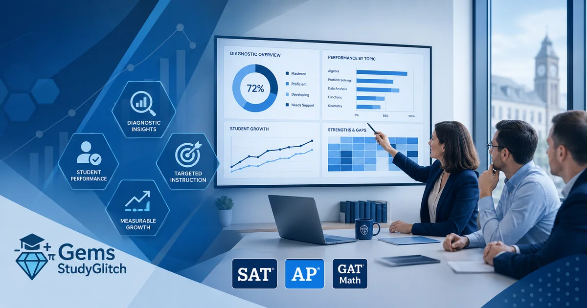 How Schools Can Use Diagnostic Data Before SAT, AP, or GAT Math Prep
