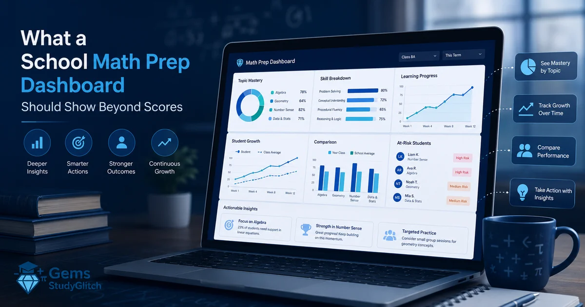 What a School Math Prep Dashboard Should Show Beyond Scores